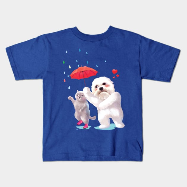 Umbrella Kids T-Shirt by zkozkohi